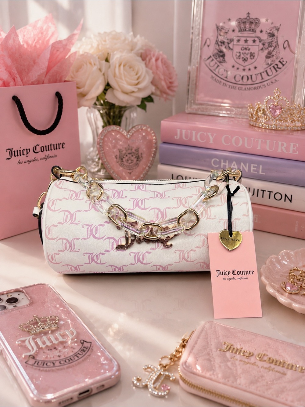 Juicy Couture bling bling roll bag purse
